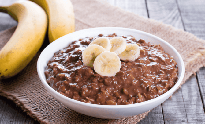 chocolate protein breakfast bowl